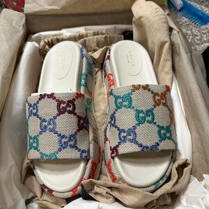 Gucci Angelina Platform Slides (Size 39)